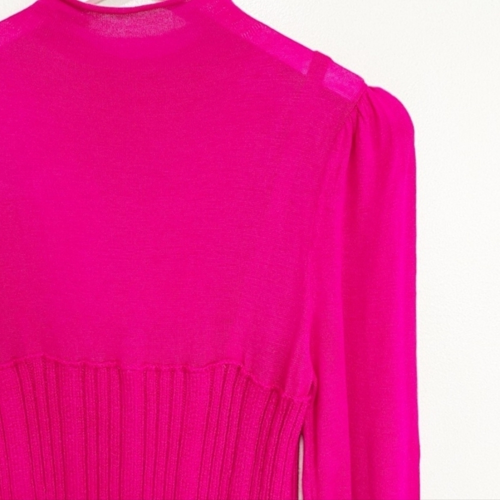 Anthropologie Turtleneck Sweater Dress Lightweight Rose Pullover Bodycon NWT SM - Picture 12 of 16